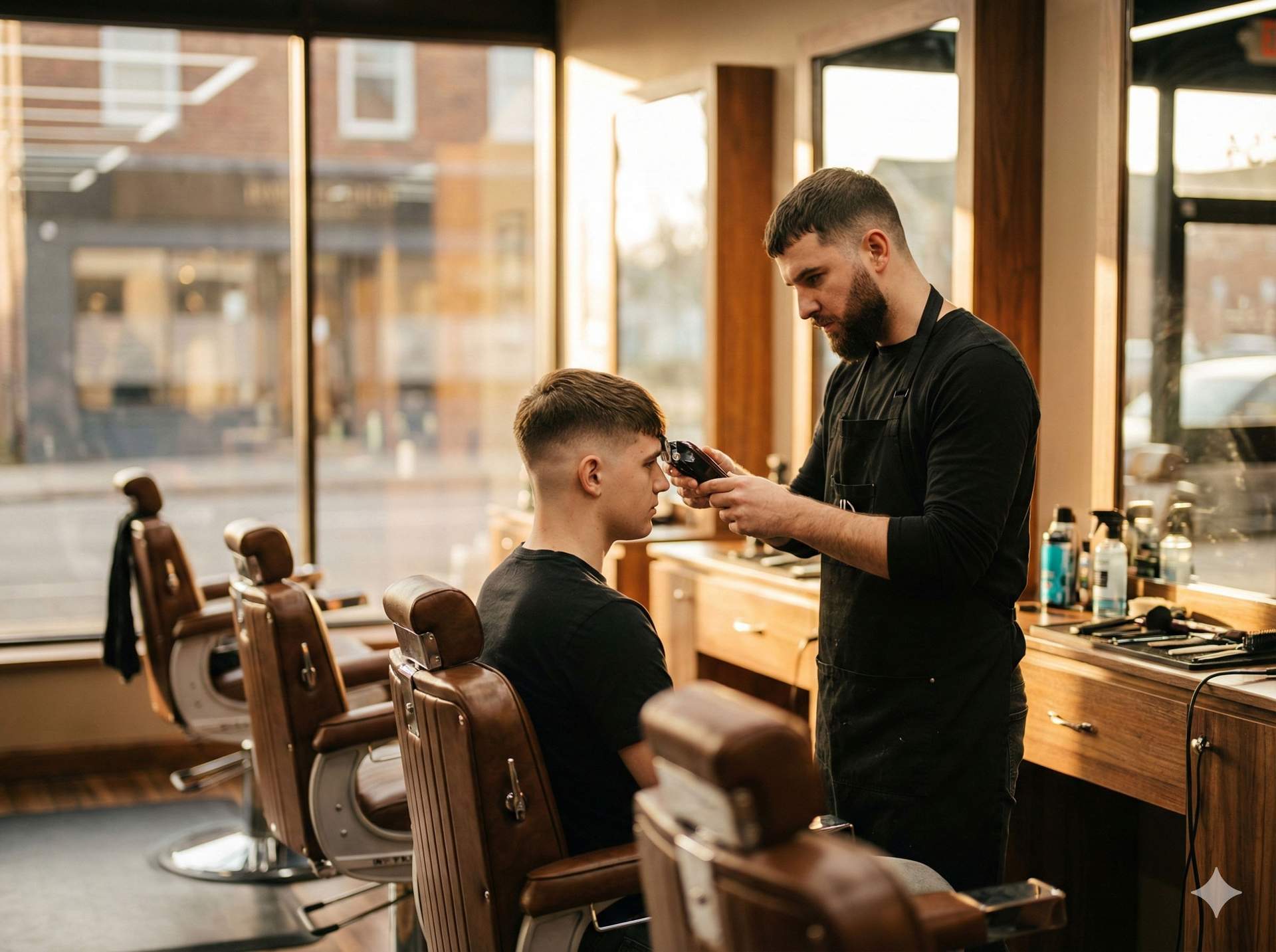 Mid Taper Fade AI Hairstyle Preview Background