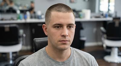Classic buzz cut with #2 guard uniform length