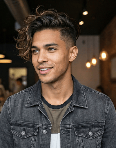 Long faux hawk styled up