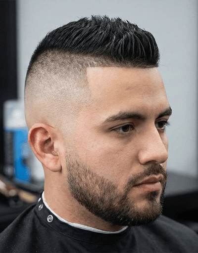 Faux hawk with skin fade sides