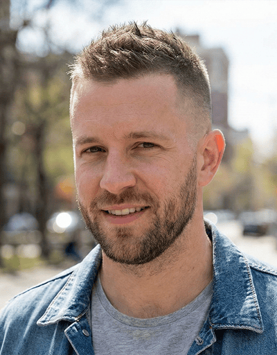 Short faux hawk low maintenance style