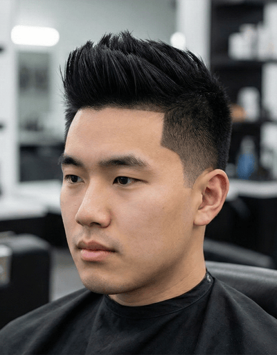 Faux hawk for Asian hair type
