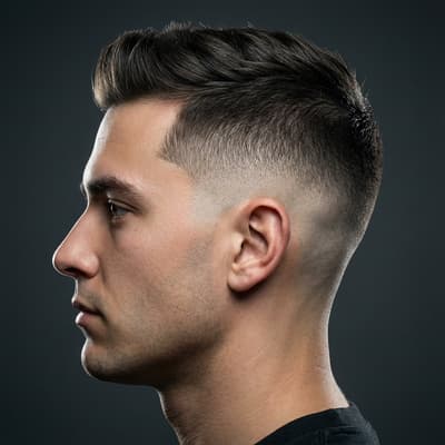 Mid taper fade with skin fade finish