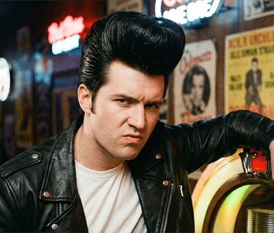 Rockabilly pompadour style