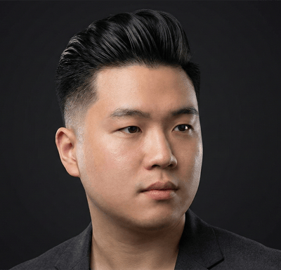 Slick back for round face shape